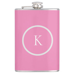 Custom minimalistic monogram flask