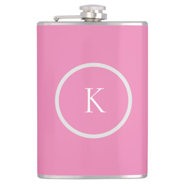 Custom minimalistic monogram flask (Front)