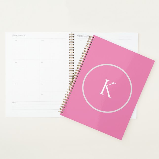 Custom minimalistic monogram planner (Display)