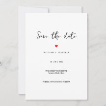 Custom Minimalistic Wedding Save the Date