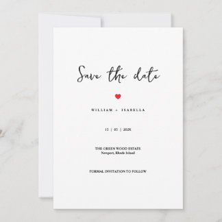 Custom Minimalistic Wedding Save the Date
