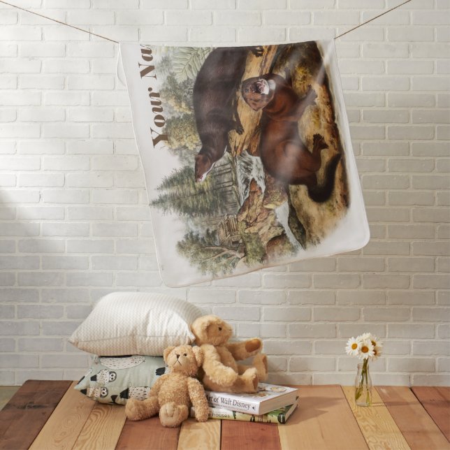 Custom Mink Camping deco Gifts Baby Blanket (In Situ)