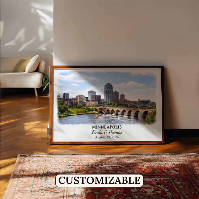 Custom Minneapolis Wall Art, Minnesota Poster (Creator Uploaded)