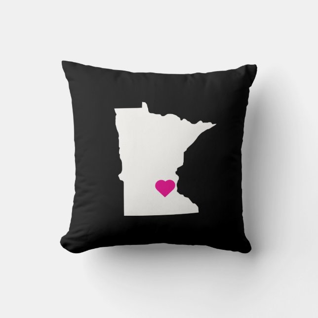 Custom Minnesota State Love Reversible Pillow (Front)