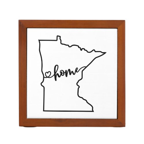 Custom Minnesota State US Outline Home Art Desk Organizer