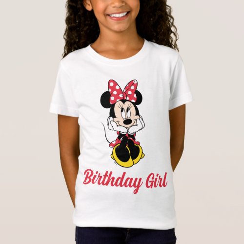 Custom Minnie Mouse  Birthday Girl _ Family T_Shirt