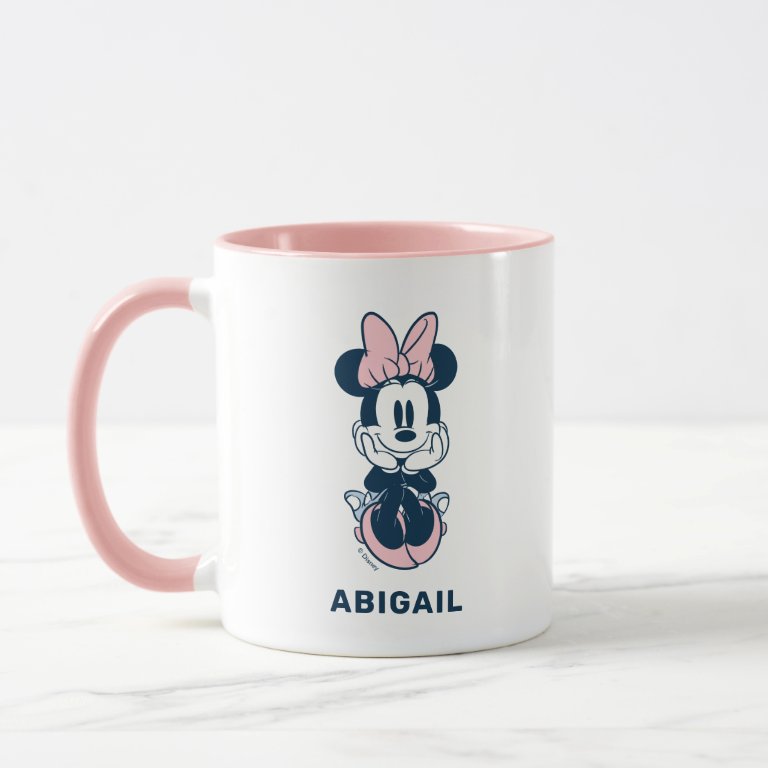 Custom Minnie Mouse in Pink and Blue Mug