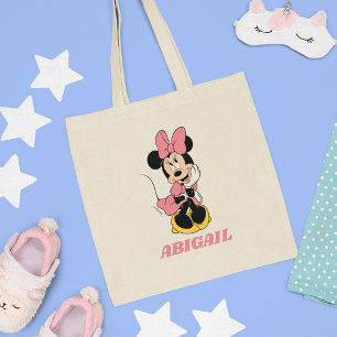 Custom Minnie Mouse   Posing in Pink Tote Bag