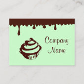 Custom Mint Chocolate Cupcake Business Cards (Front)