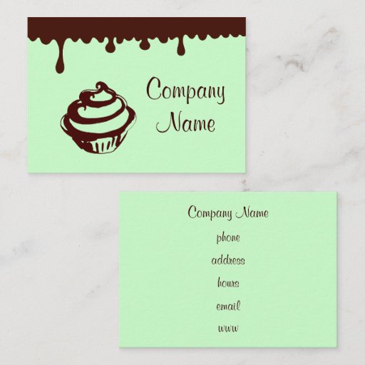 Customizable Chocolate Cupcake Business Card