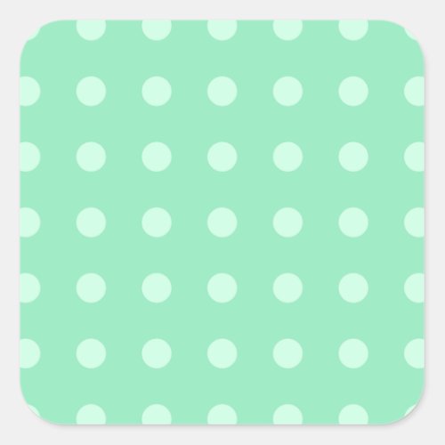 Custom Mint Green Elegant Color Template Blank Square Sticker