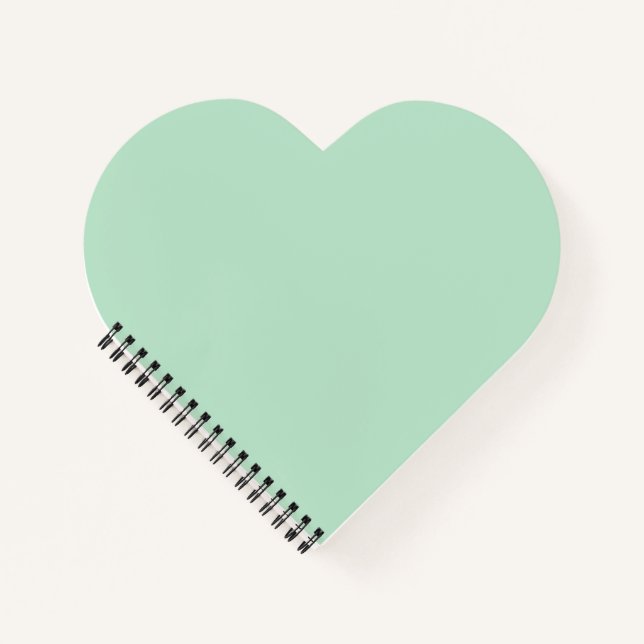 Custom Mint Green Heart Notebook (Front)