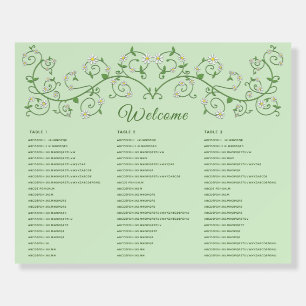 Custom Mint Green Seating Chart Foam Foam Board