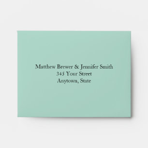Custom Mint Green Wedding Envelopes w/ Address