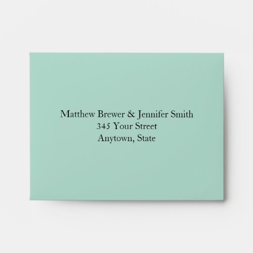 Custom Mint Green Wedding Envelopes with Address