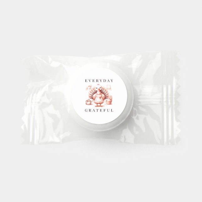 Custom Mints, Fall Turkey Thanksgiving Life Saver® Mints (Front)