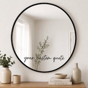 Custom Mirror Quote Decal – Personalized Text