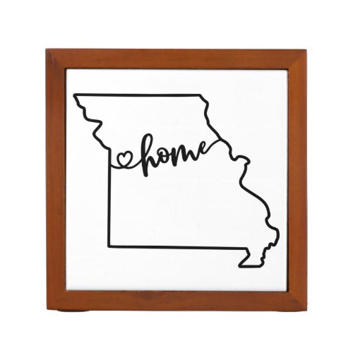 Custom Missouri State US Outline Home Art Desk Organizer