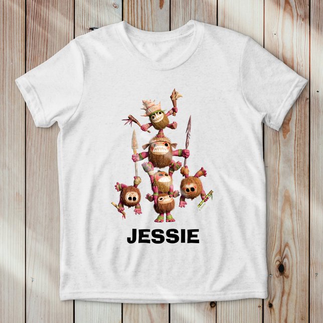 Custom Moana | Kakamora - Coconut Pirates Tri-Blend Shirt (Shirt on background)