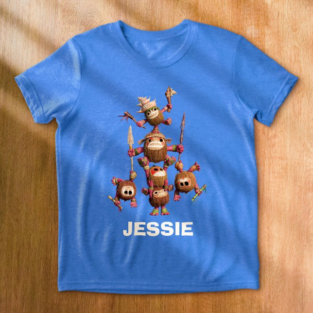 Custom Moana | Kakamora - Coconut Pirates Tri-Blend Shirt (Shirt on background)