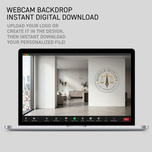 Custom Mobile Notary Zoom Office Download Khaki Poster