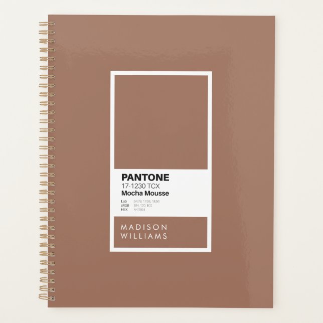 Custom Mocha Brown Notebook | Personalized Journal (Front)