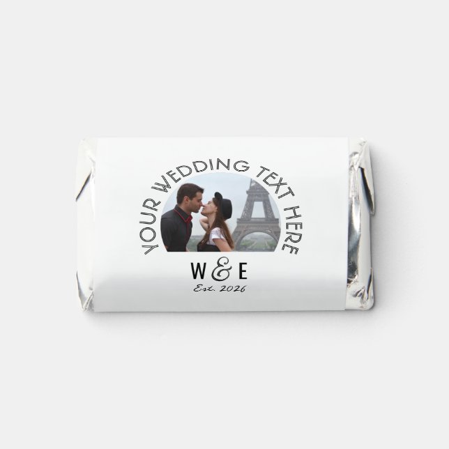 Custom Mod. Deco Text Chocolates Wedding Favors (Front)