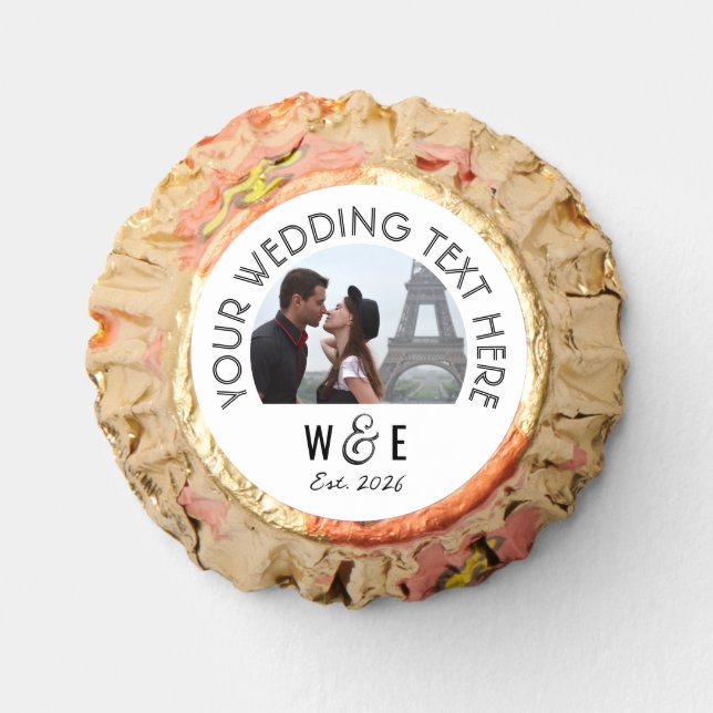 Custom Mod. Deco Text Peanut Butter Wedding Favors (Front)