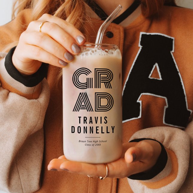 Custom Modern 2025 Graduate Can Glass (Creator Uploaded)