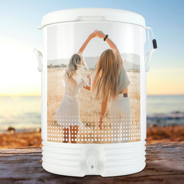 Custom Modern 2 Photo Family Igloo Ten Gallon Beverage Cooler (Creator Uploaded)