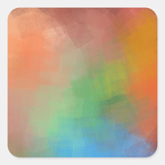 Custom Modern Abstract Art Blank Elegant Template Square Sticker (Front)
