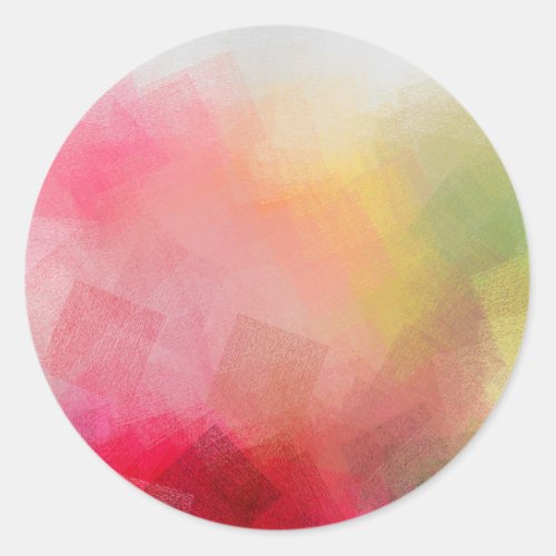 Custom Modern Abstract Art Colorful Blank Template Classic Round Sticker