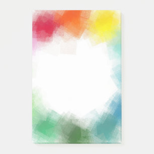 Custom Modern Abstract Art Rainbow Colors Template Post-it Notes