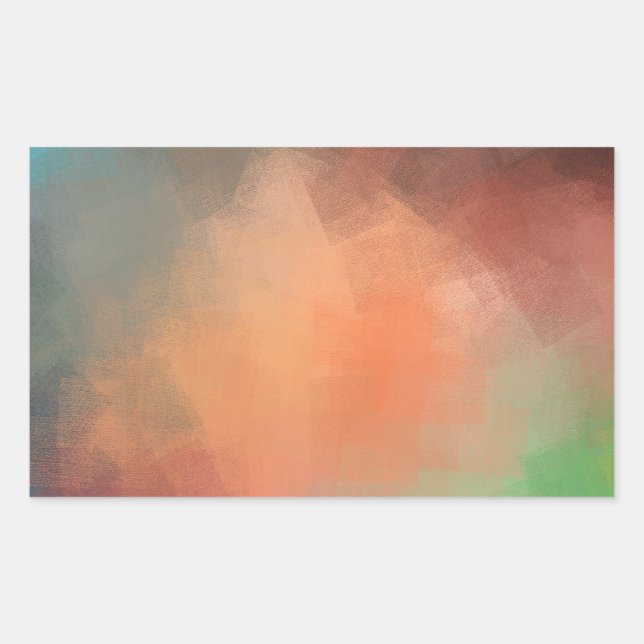 Custom Modern Abstract Blank Elegant Template Rectangular Sticker (Front)