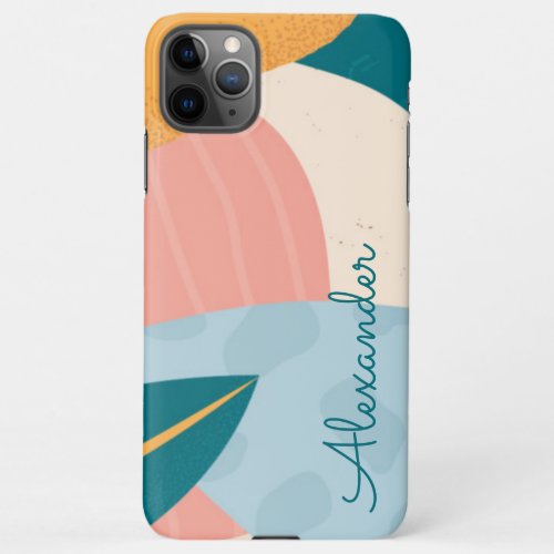 Custom Modern Abstract Leaf Budget iPhone 11Pro Max Case