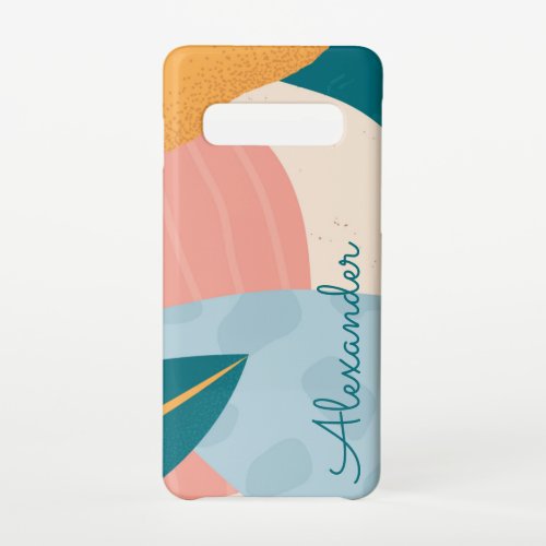 Custom Modern Abstract Leaf Budget Samsung Galaxy S10 Case