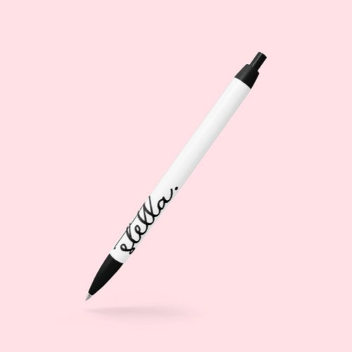 Custom Modern Add Your Brand Name Typography  Black Ink Pen