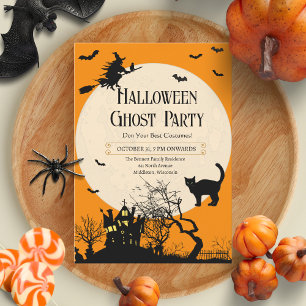 Custom Modern Adult Halloween Costume Party Invitation