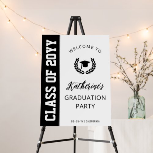 Custom Modern and Bold Grad Party Welcome Sign