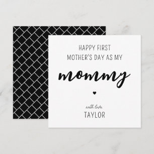Custom Modern and Elegant First Mother's Day Card