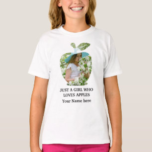 Custom modern apple fruit photo template T-Shirt