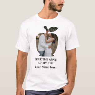 Custom modern apple fruit wedding couple photo T-Shirt