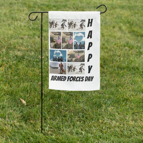 Custom Modern Armed Forces Day 9  Photo Collage  Garden Flag
