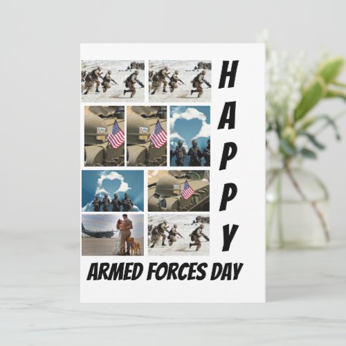 Custom Modern Armed Forces Day 9  Photo Collage  Invitation