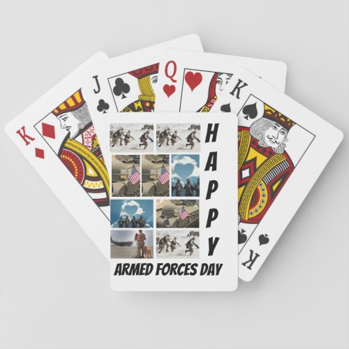 Custom Modern Armed Forces Day 9  Photo Collage  Playing Cards