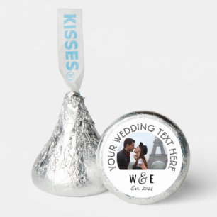 Custom Modern Art Deco Text Kisses Wedding Favors