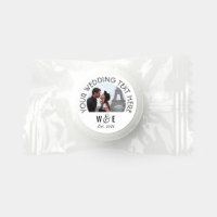 Custom Modern Art Deco Text Mints Wedding Favors