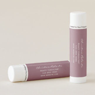Custom Modern Berry Pink Business Promotional Gift Lip Balm