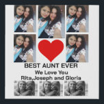 Custom Modern Best Aunt Ever 8 Photo Collage Faux Canvas Print<br><div class="desc">Custom Modern Best Aunt Ever 8 Photo Collage. Create a unique gift idea for your Aunt to celebrate her.</div>