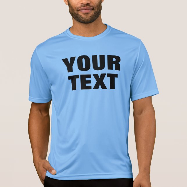 Custom Modern Big Font Text Silver Mens Activewear T-Shirt (Front)